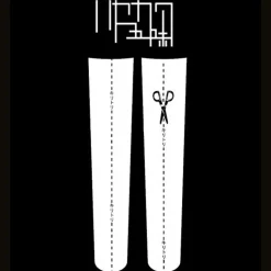 Zettairyoiki Cut Along the Line Knee-High Tights (White)