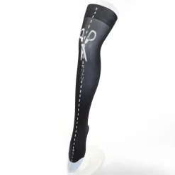 Zettairyoiki Cut Along the Line Knee-High Tights (Black)