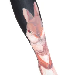 Zettairyoiki Double Rabbit Knee-High Tights (Black)