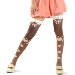 Zettairyoiki Latte Art Thigh-High Tights