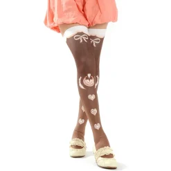 Zettairyoiki Latte Art Thigh-High Tights